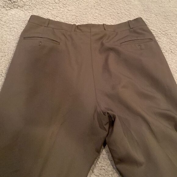 Joseph & Feiss  Wool Green Slacks Size 38 Dressy Cuffed Bottom - Picture 6 of 6